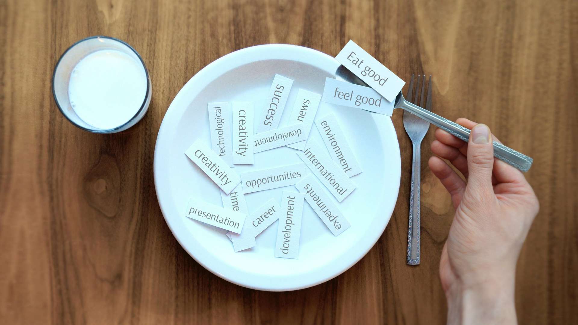 Words on a plate
