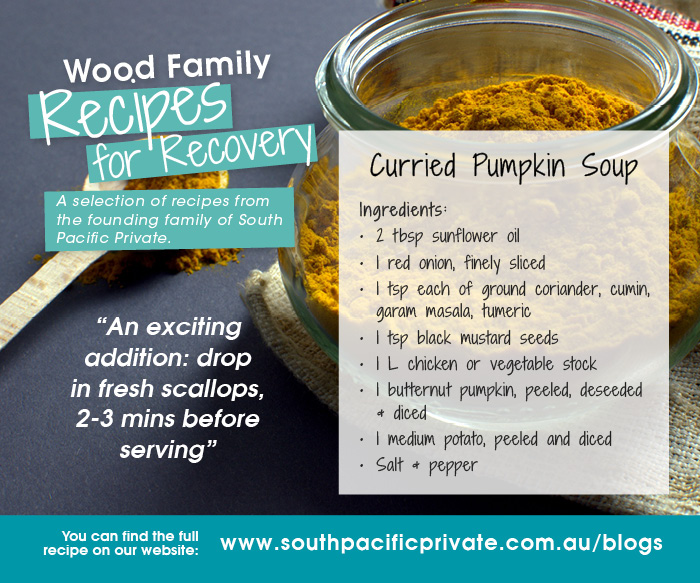 Recipes for Recovery Curried Pumpkin Soup